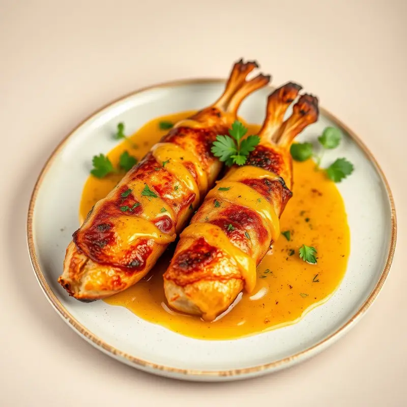 Gebackene Ente mit Currysauce